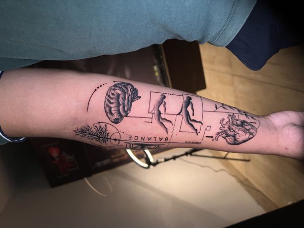 Line Art Tattoo - Red Ink Tattoo Studio Sri Ganganagar